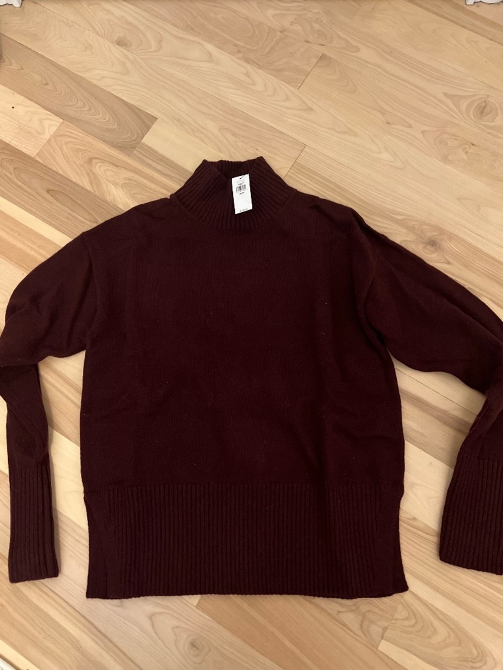 Banana Republic Deep Burgundy Mock Neck Sweater